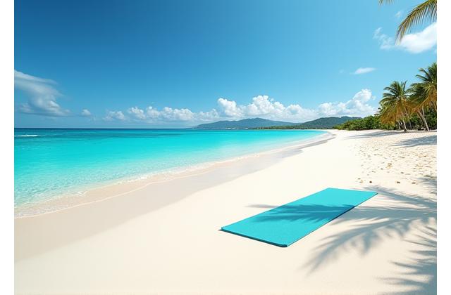 沖縄の白い砂浜と透き通る海