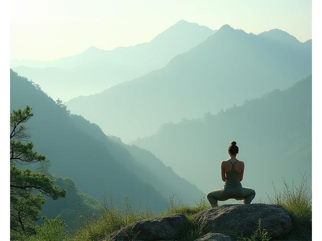 日本の山間部でのヨガと瞑想